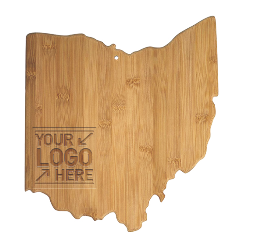 Ohio State Shape Bamboo Cutting Board 2