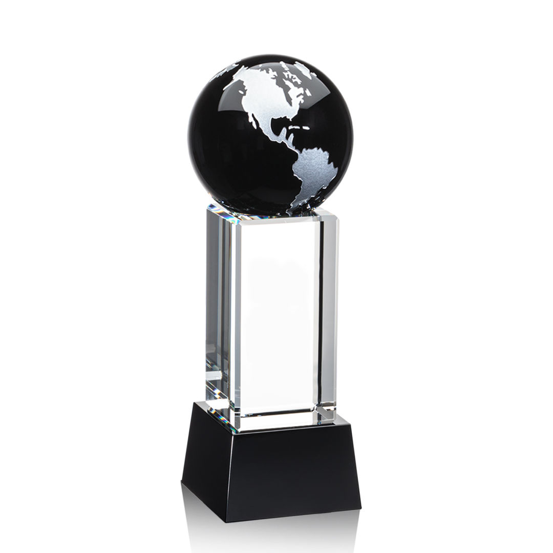 Luz Globe Award on Base - Black/Silver 5