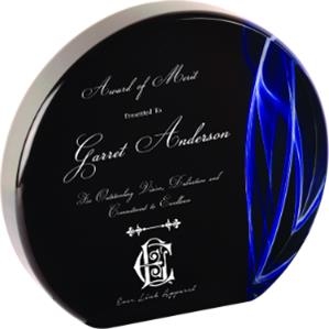 Blue Vapor Round Acrylic Awards 2