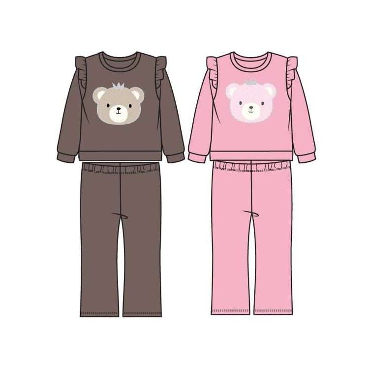 Girls 2 Piece Fleece Sets - Size 4-6X, custom youth shirt with logo imprint 2