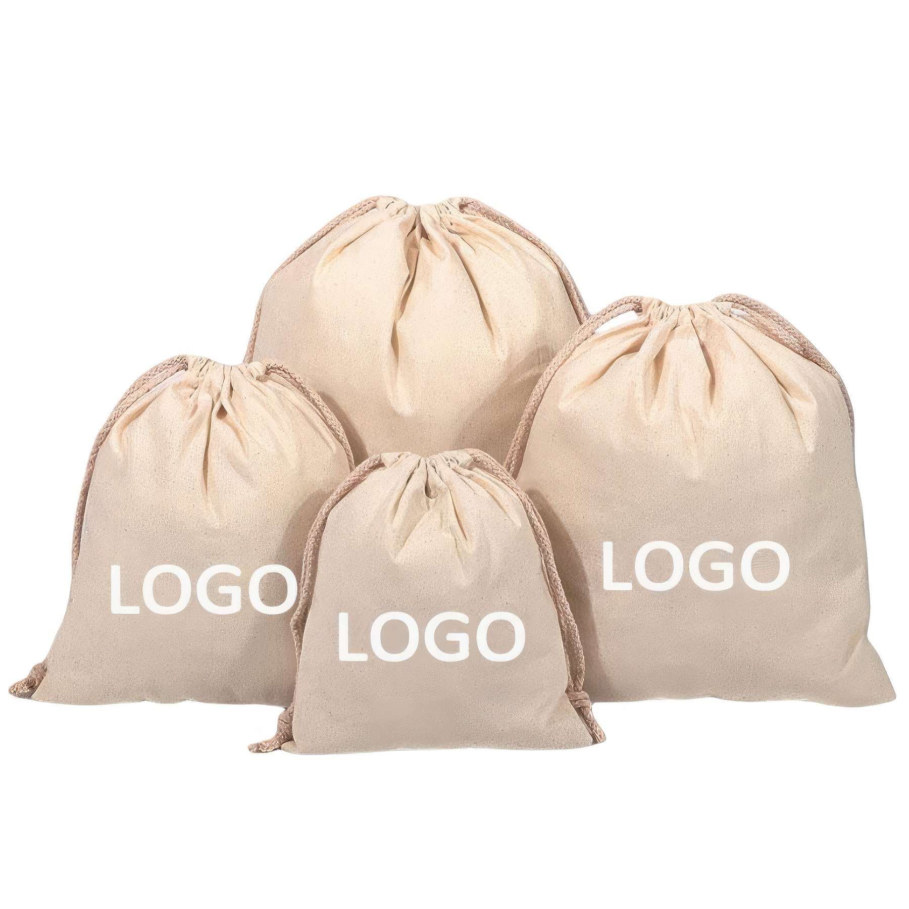 Durable Cotton Canvas Drawstring Backpack Bags 2