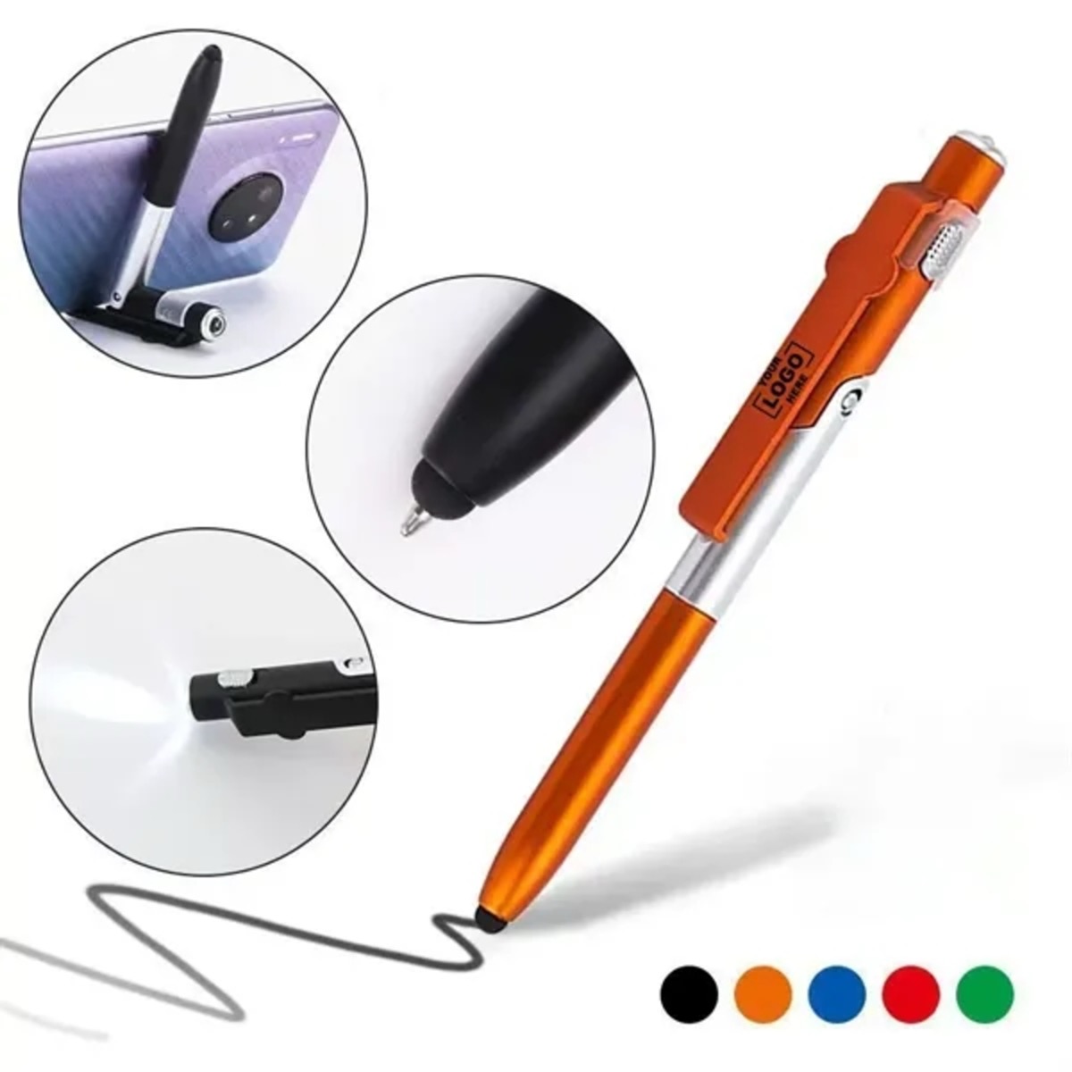 Multifunction LED Stylus Pen With Phone Stand

 1