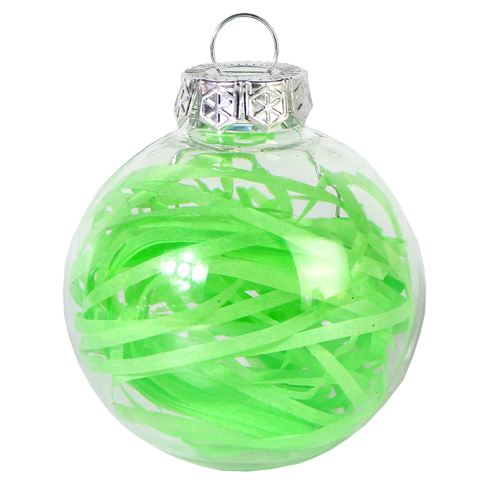 Christmas Tree 6pcs 6cm Transparent Decorative Ball Pendant 4