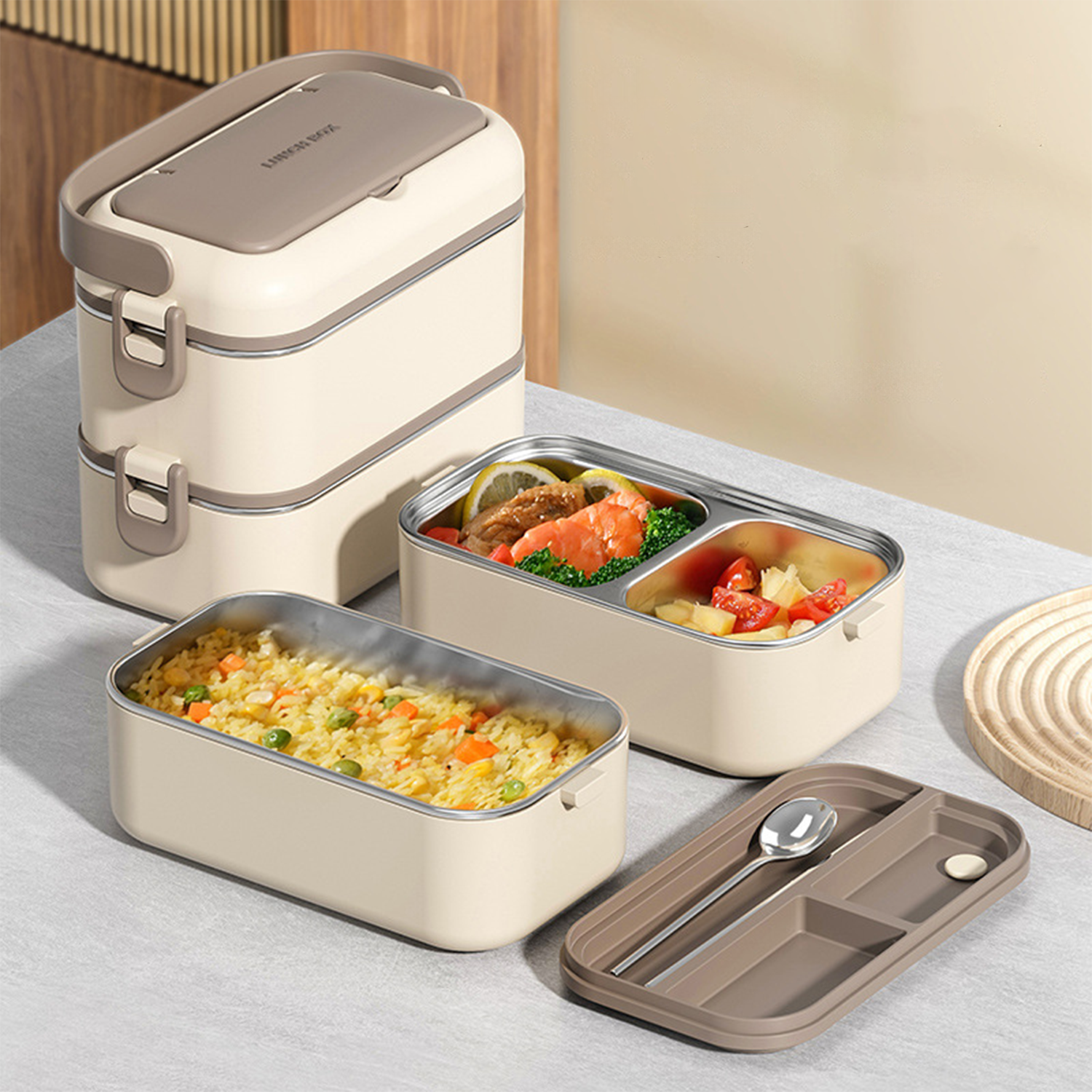 Double Layer Stainless Steel Bento Lunch Box 6