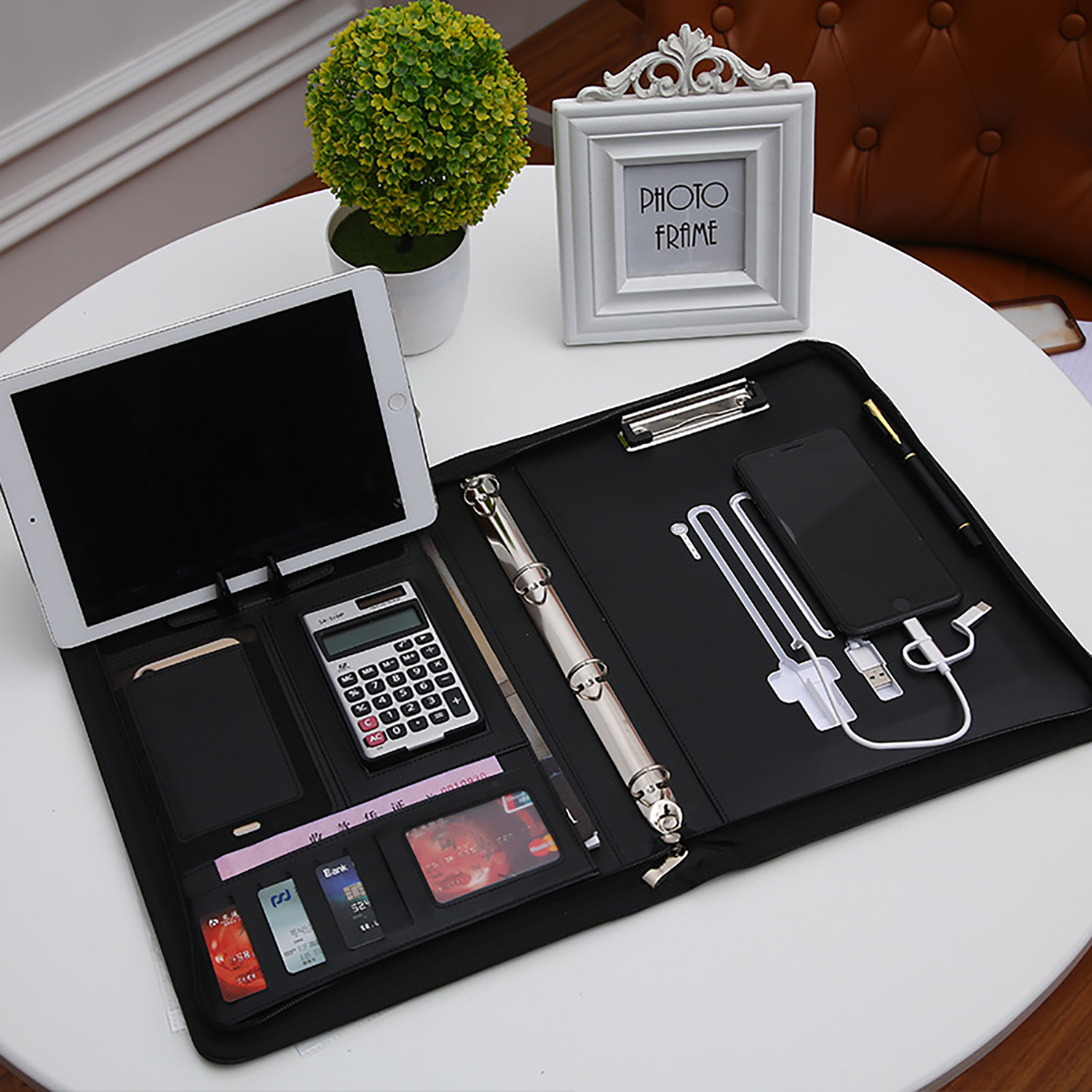 Multi-Function File Folder with Wireless Charging Stand 10