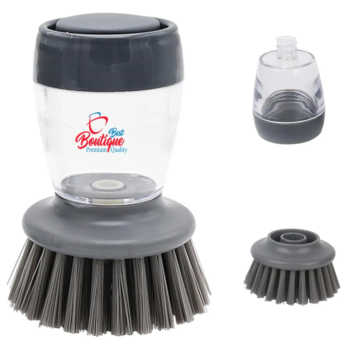 Kitchen Water Sprayed Cleaning Scrub Brush 3