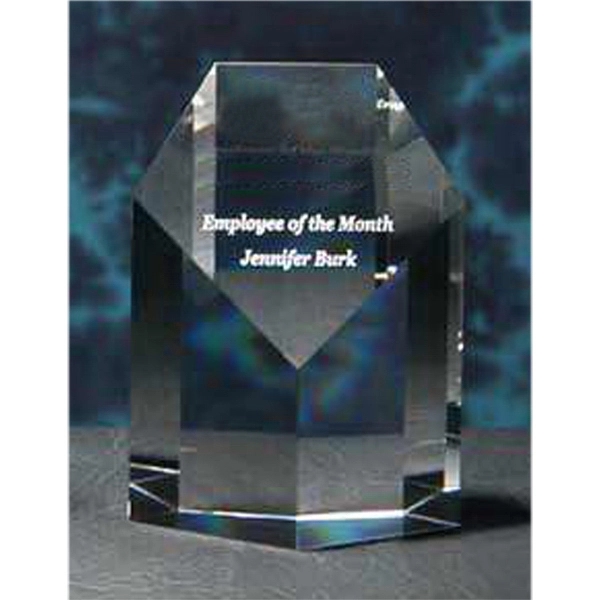 Pentagonal Tower Crystal Award 3
