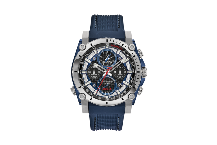 Bulova Men's Icon Chronograph Blue Strap Watch 1