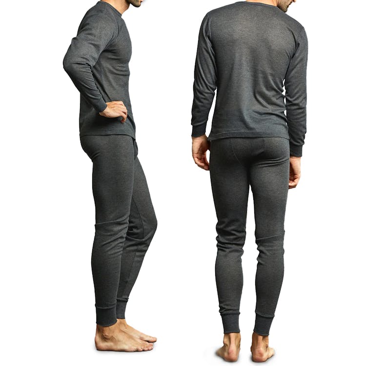 Adult Thermal Underwear Sets - 2XL Charcoal 2