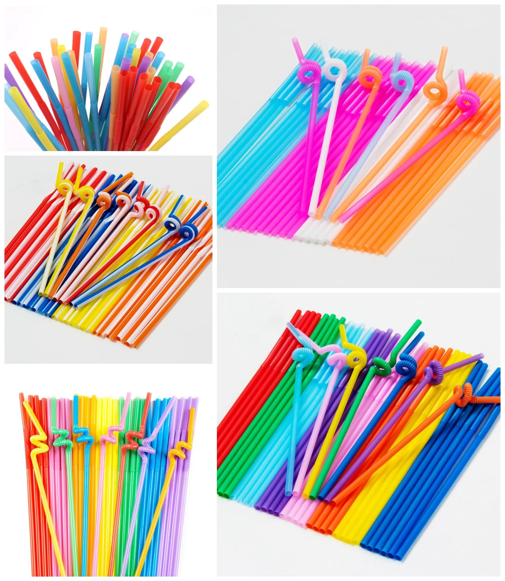 Disposable color art bendable straw 6
