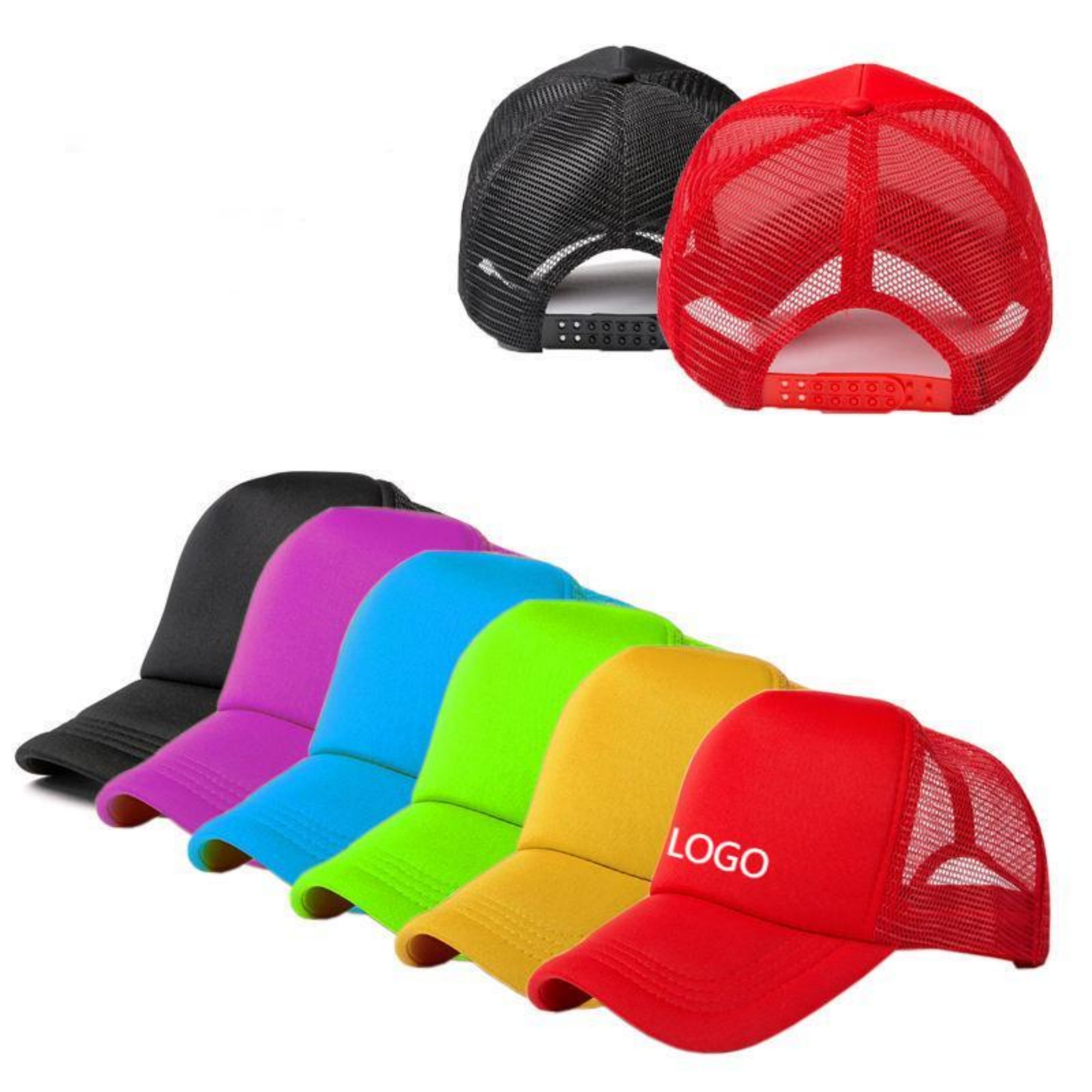 Pure Color Baseball Mesh Trucker Cap 2