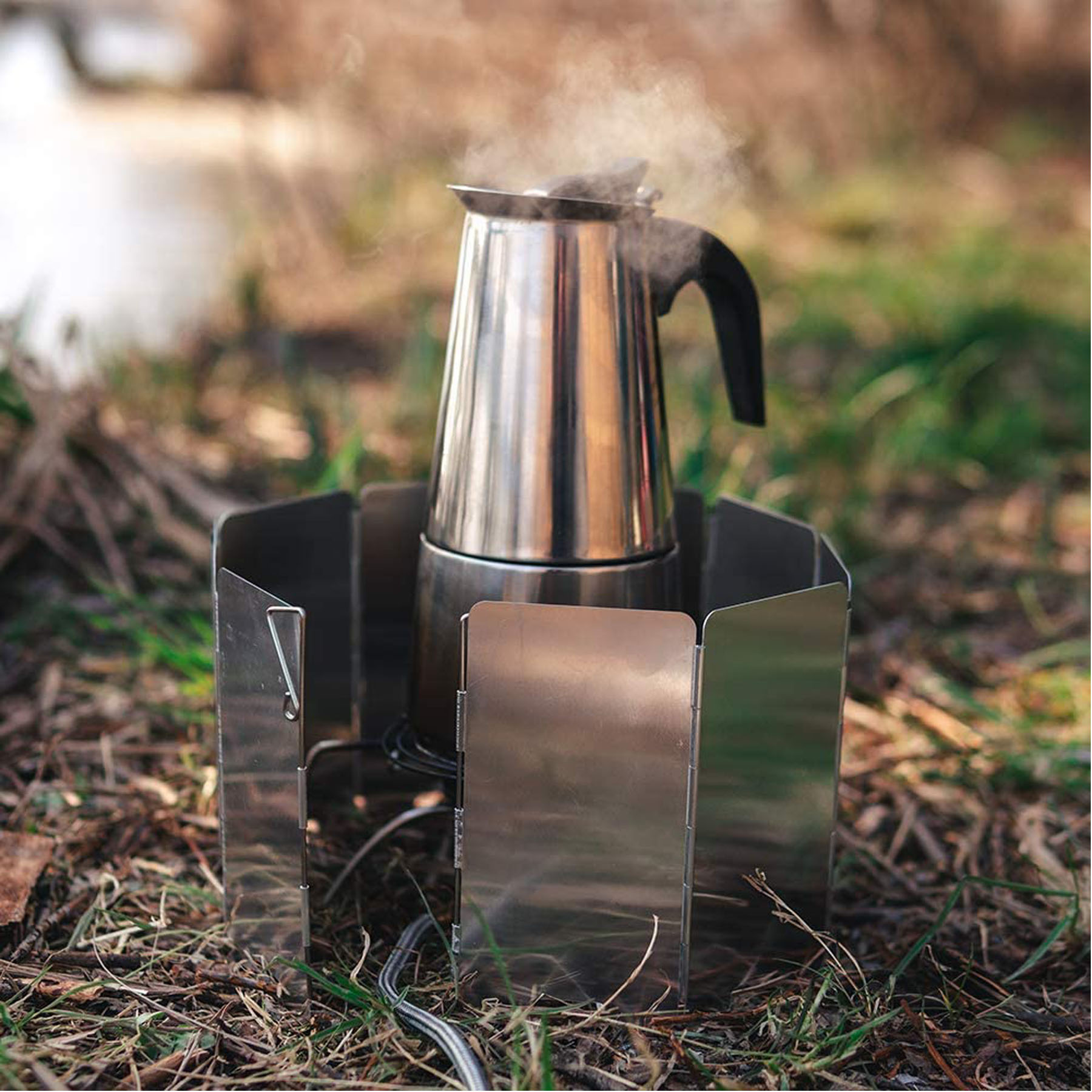 Outdoor 9 Plates Foldable Camping Stove Windshield 3