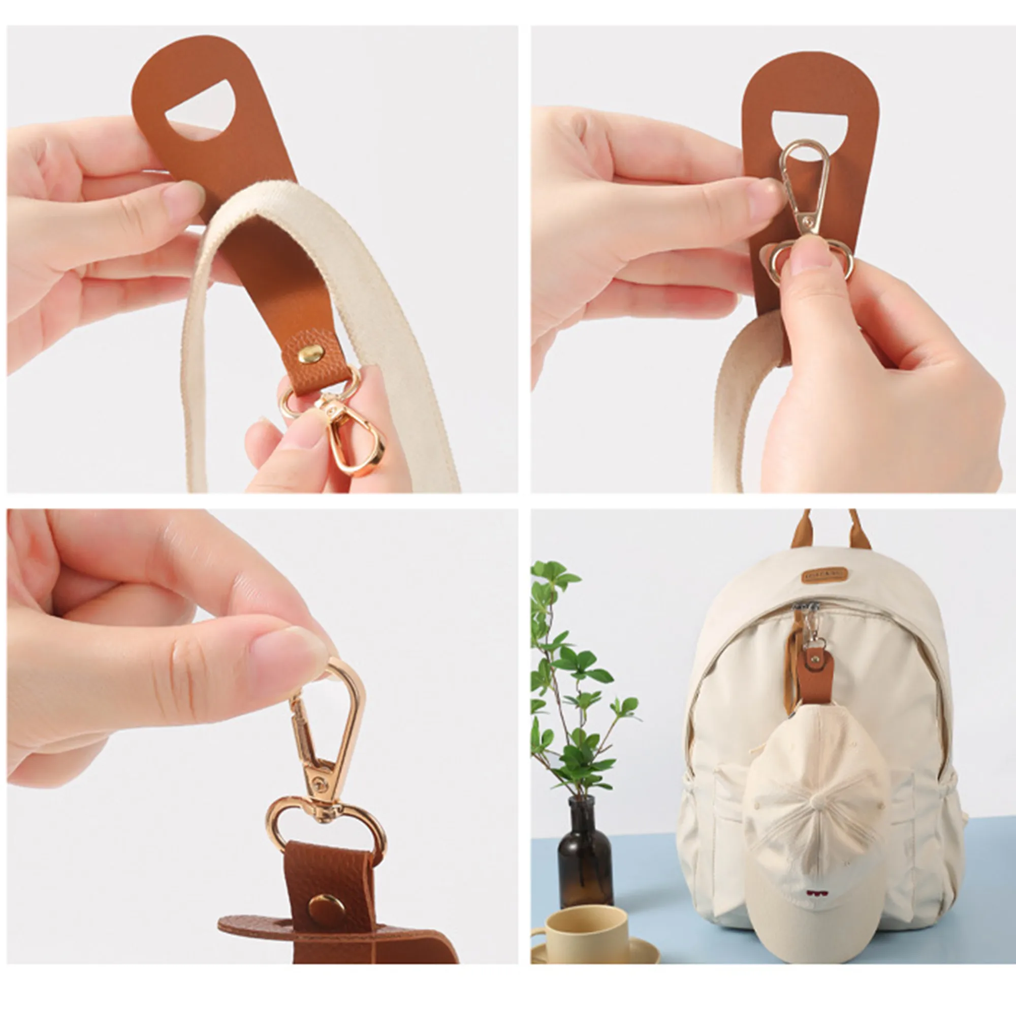 leather hook travel cap clip 4