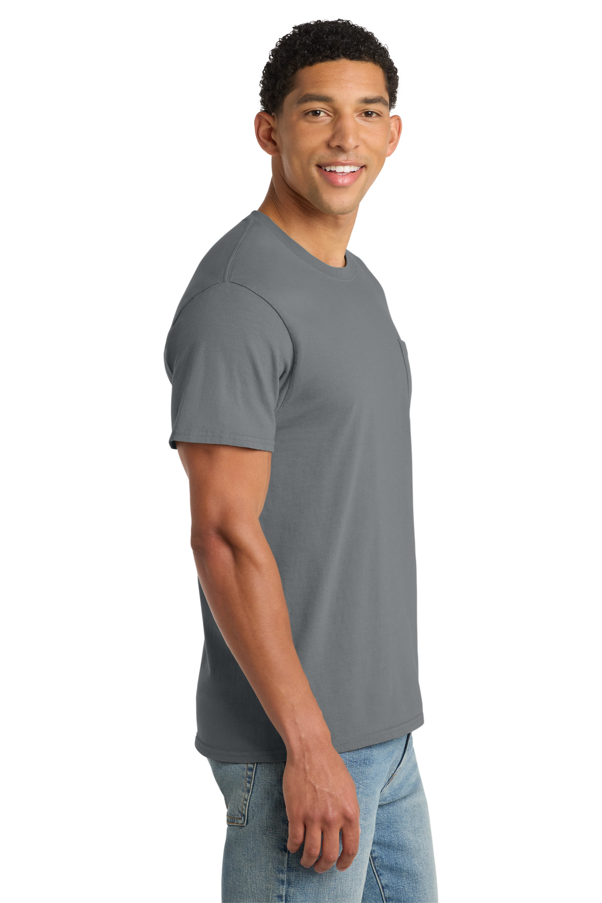 Port & Co Beach Wash Garment-Dyed Pocket Tee. PC099P 2