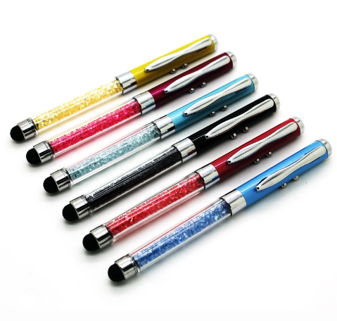 LED Light Crystal Ballpoint Pen with Stylus 7