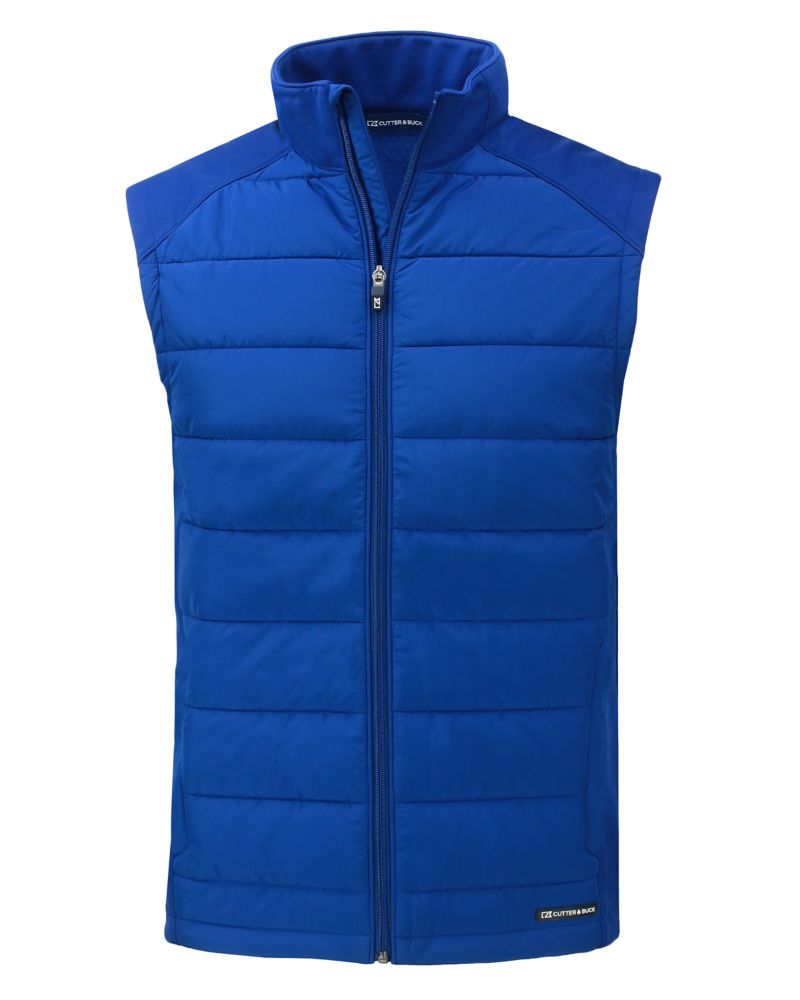 Cutter & Buck Evoke Recycled Honeycomb Fleece Mens Hybrid Full Zip Vest 29