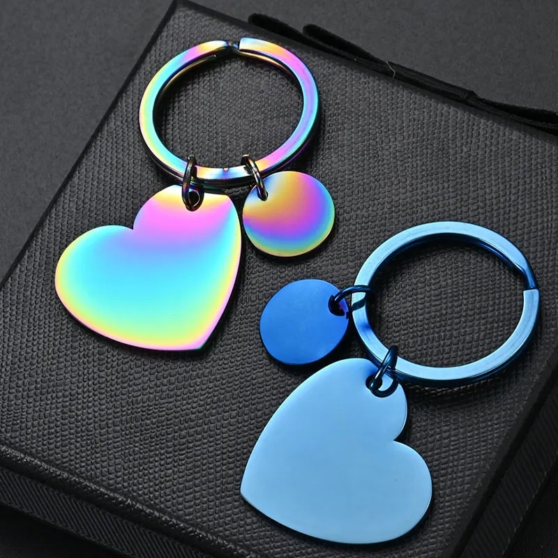 Stainless Steel Heart Style Keychain 3