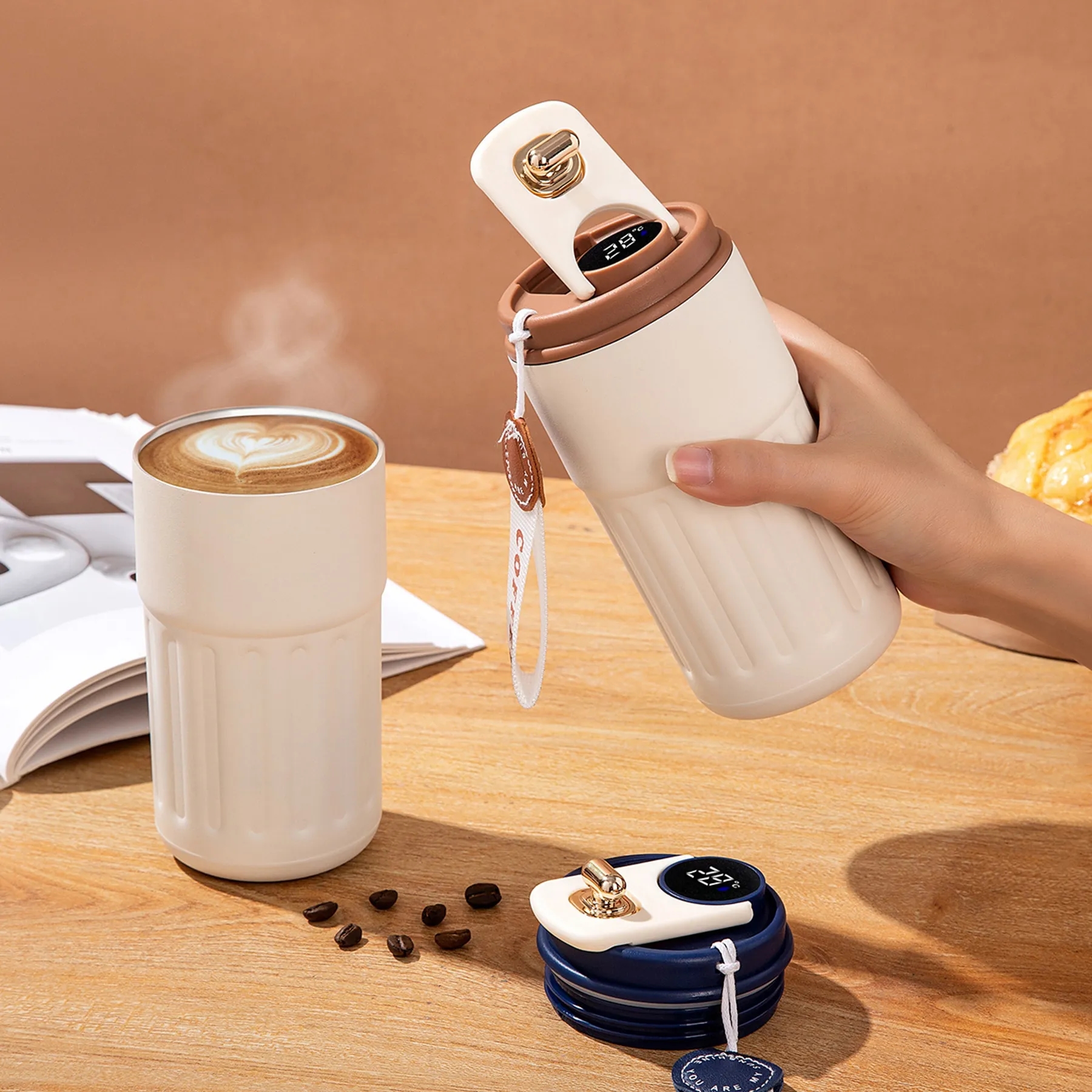 15 Oz. Smart Temperature Display Coffee Mug with Rope 17