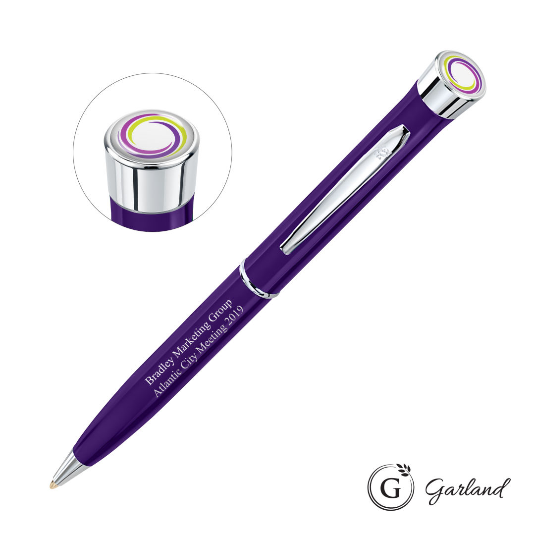 Garland® Color Custom Twist Ballpoint Pen - Chrome Accent 14