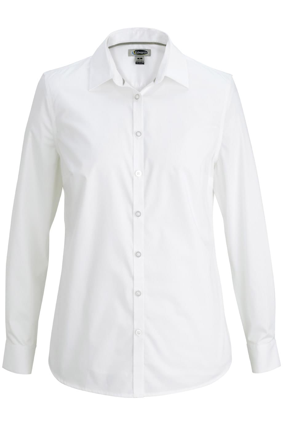Ladies Long Sleeve Stretch Broadcloth Blouse 2