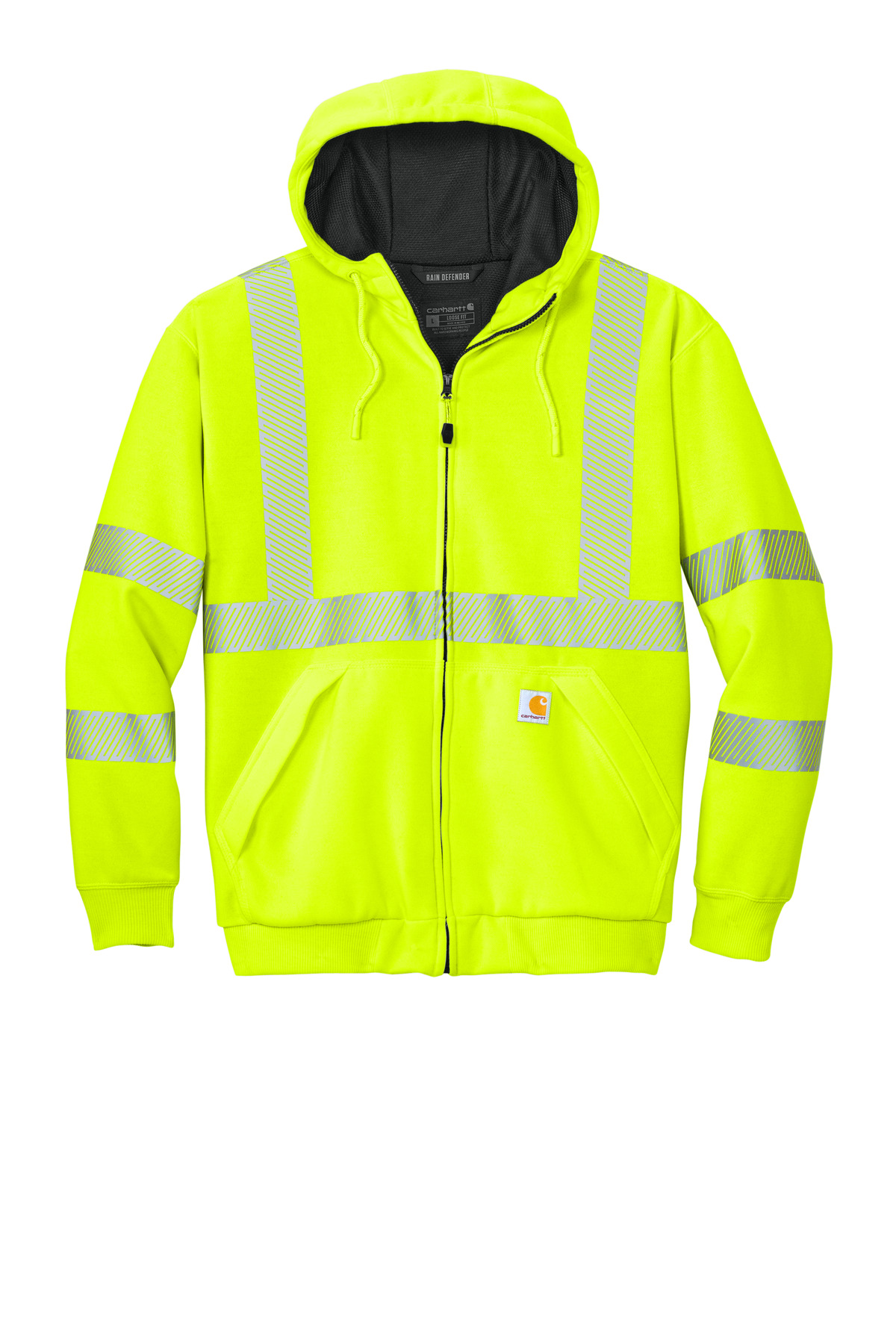 Carhartt ANSI 107 Class 3 Lined Full-Zip Sweatshirt CT104988, custom hoodie or sweatshirt with logo imprint 4