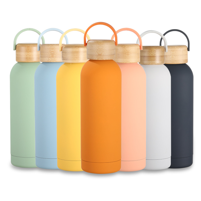 17 OZ Water Bottle with Bamboo Lid 1