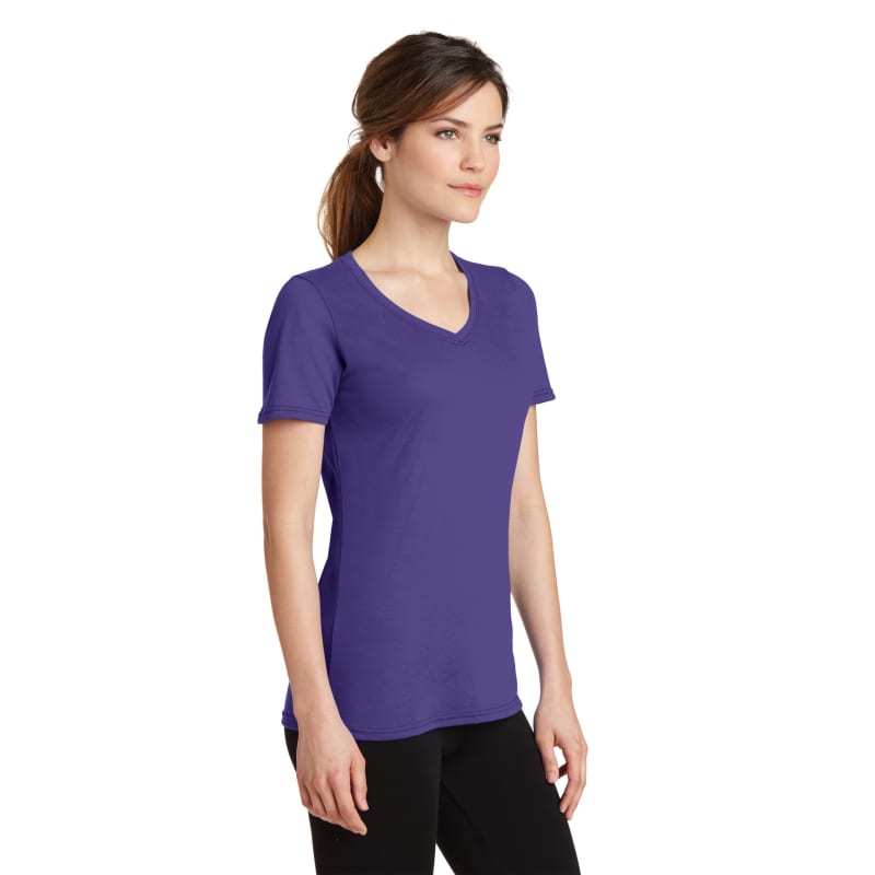 Port & Company Women's Performance Blend V-Neck Tee. 30