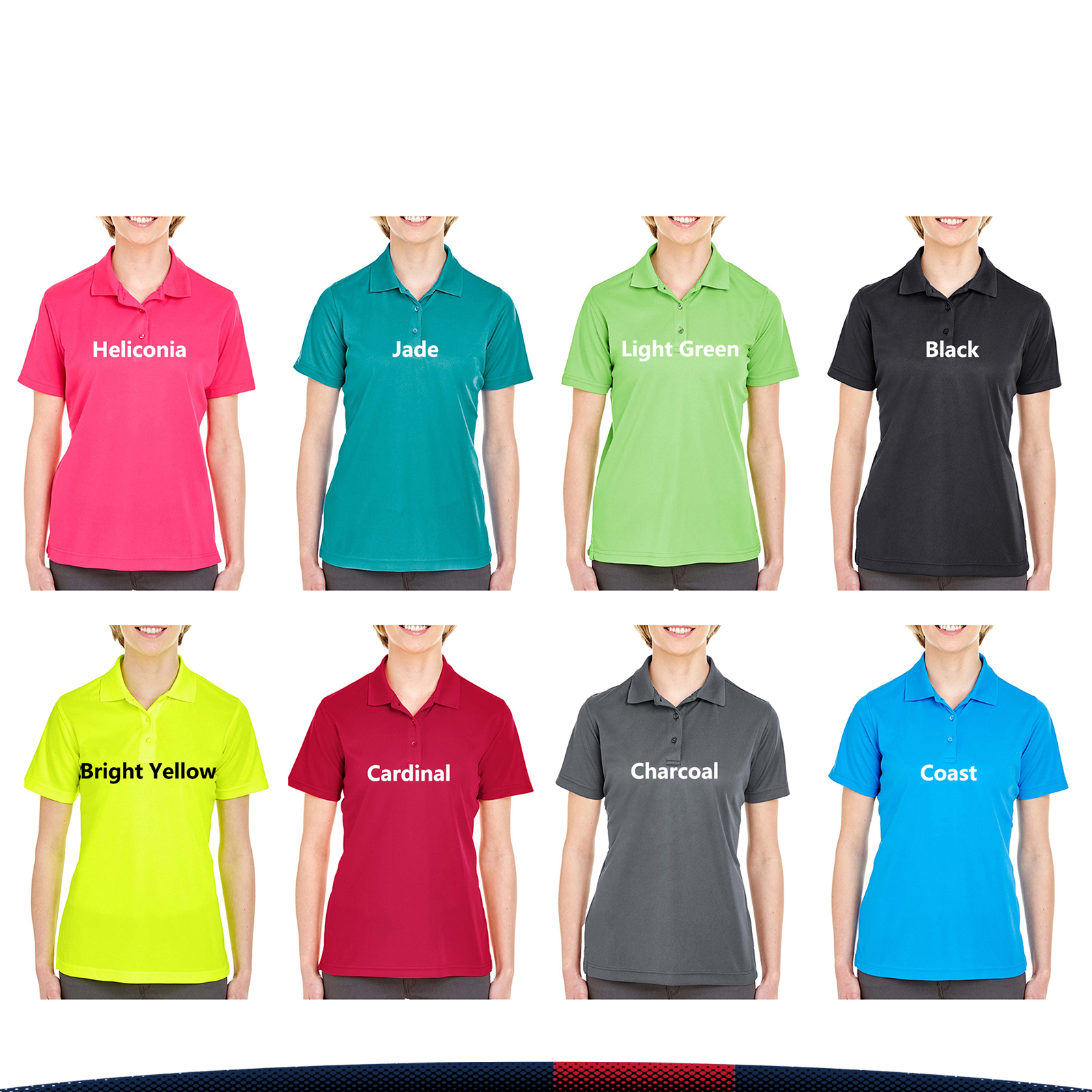Ultra Club® 4.4oz Ladies' Sports Polo Shirts 2