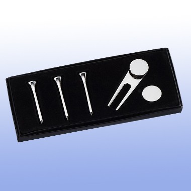 SILVER GOLF TEE SET 1