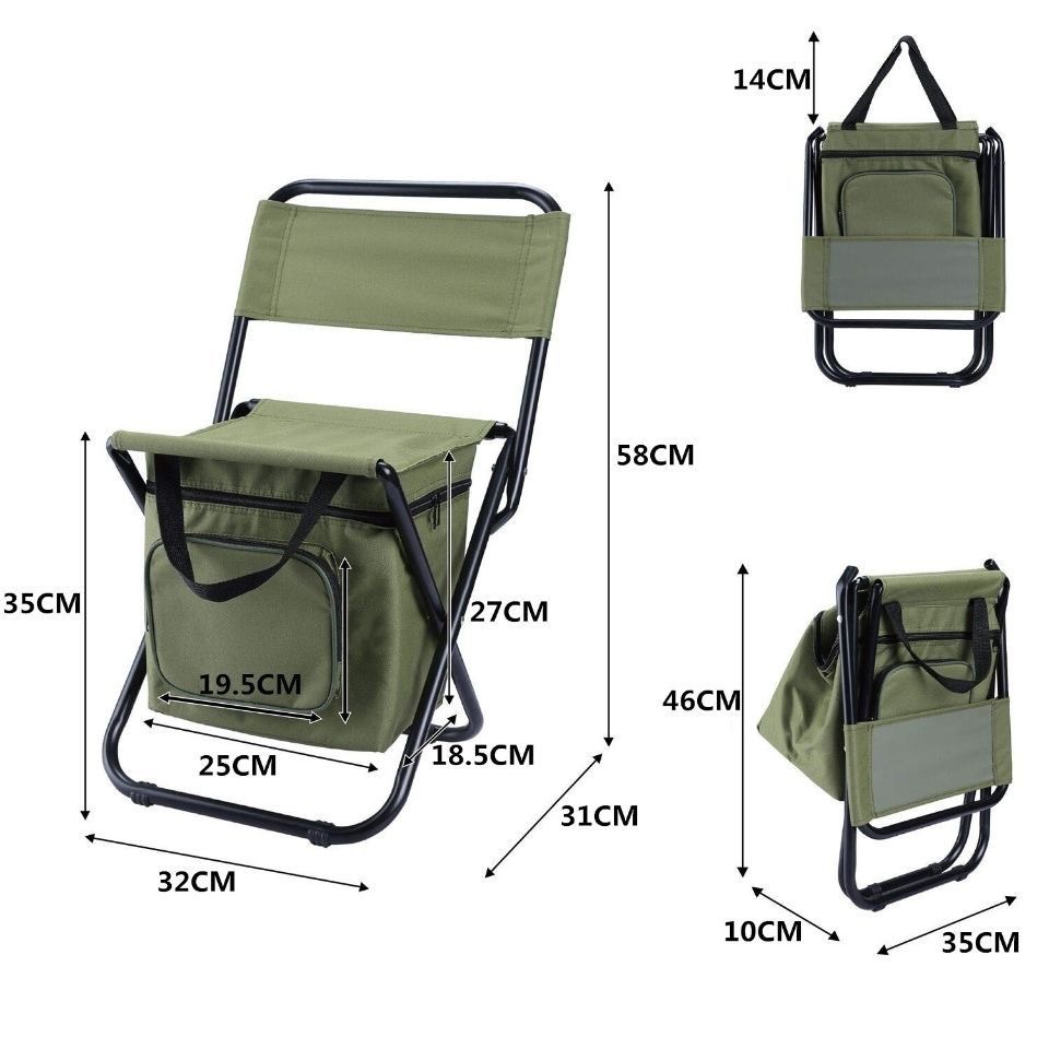 Foldable Camping Chair with Cooler Bag 9