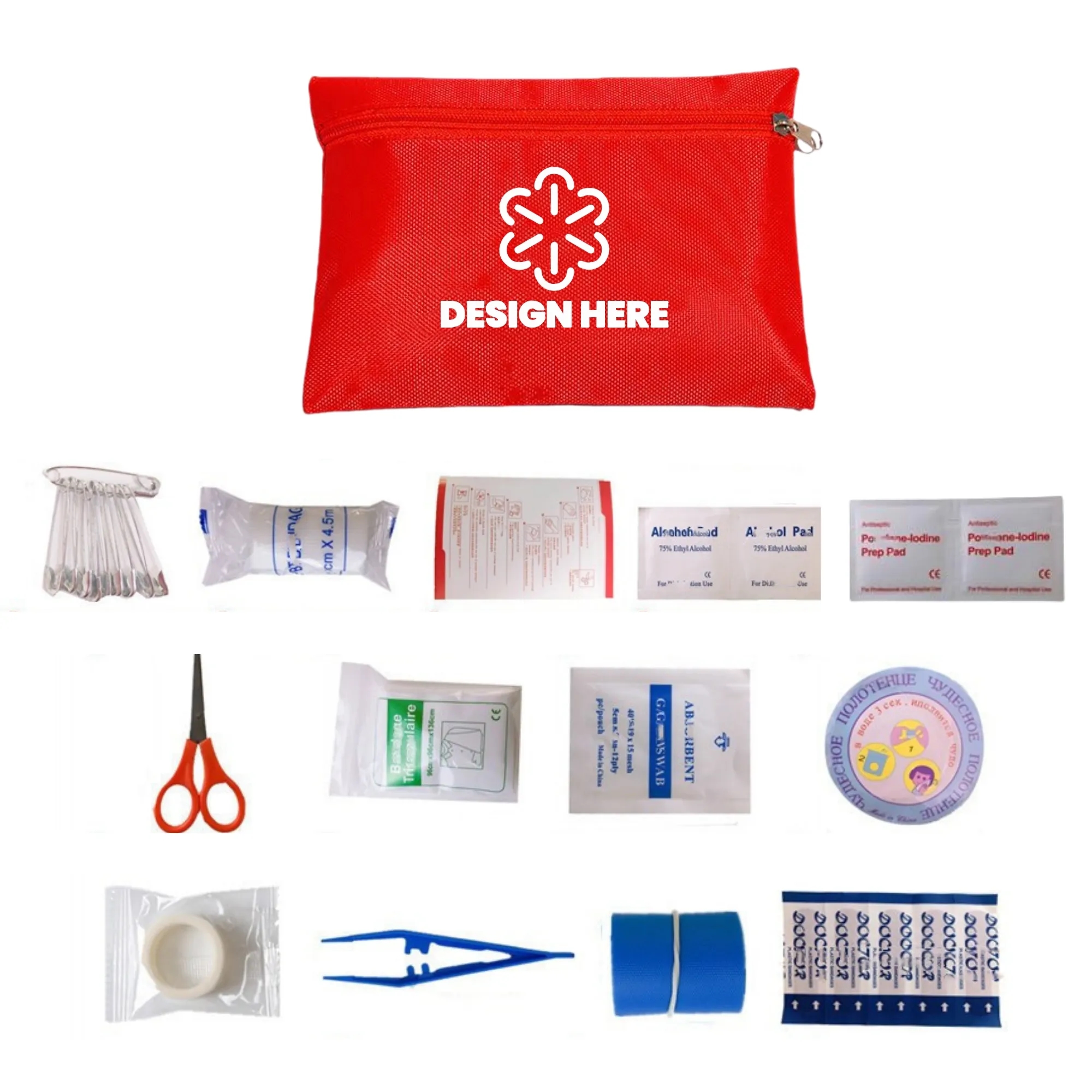 14pcs Portable First Aid Kit Travel Outdoor