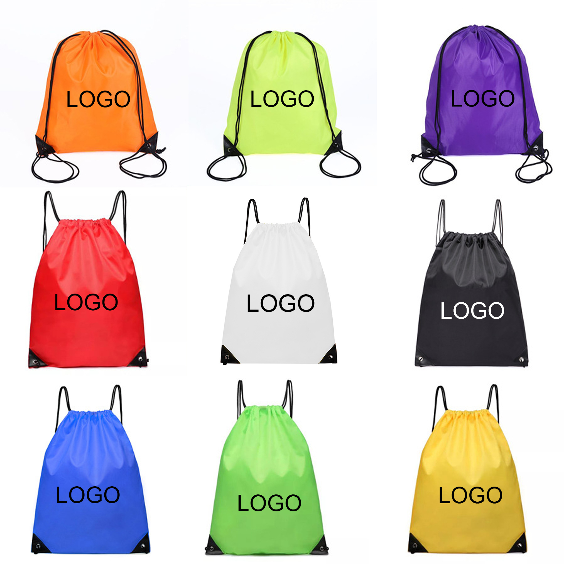 210D Polyester Drawstring Backpack 1