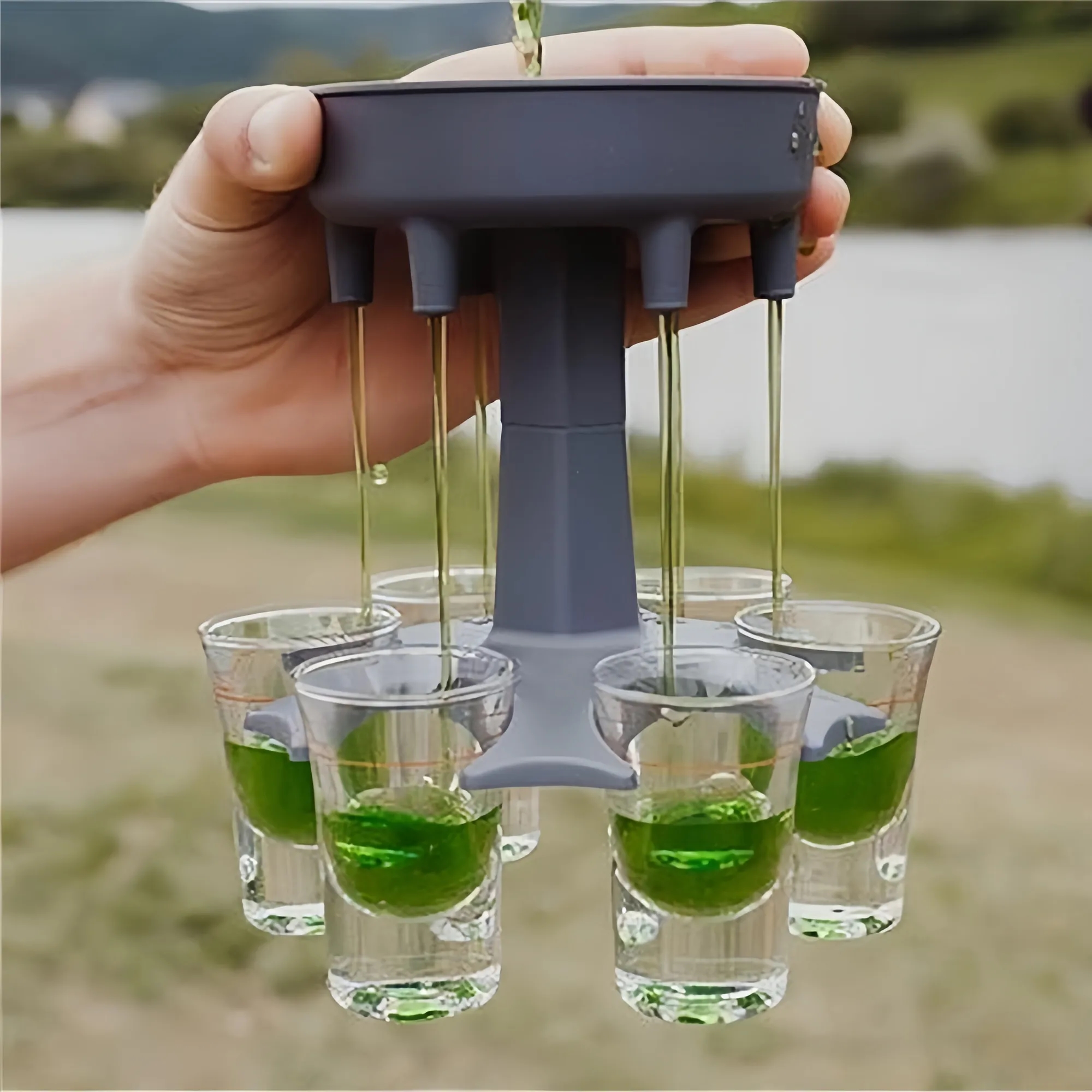 6 Shot Glass Dispenser And Holder, custom bottle opener with logo imprint 6