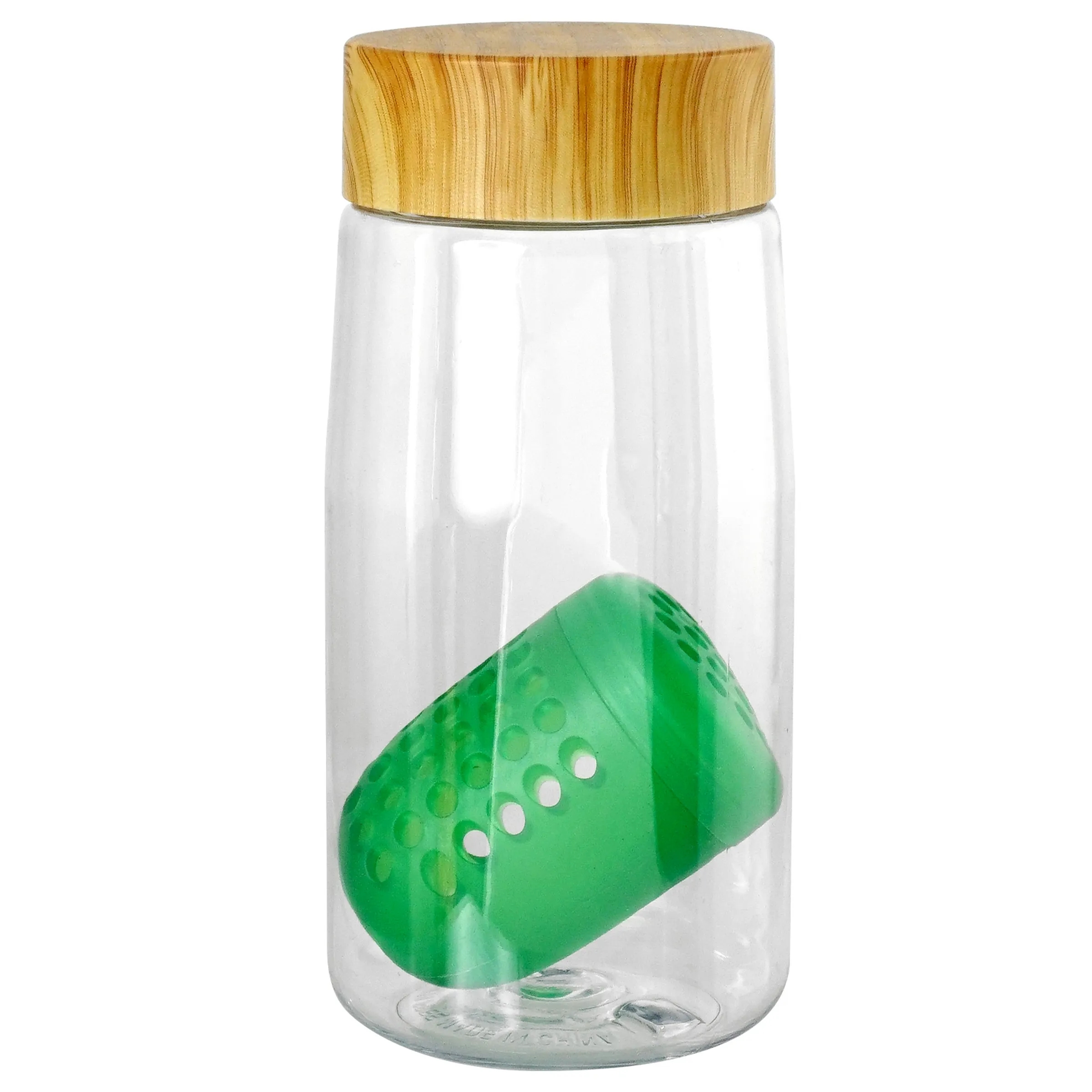 Bamboo Pattern 18 oz. Recycled Bottle with Floating Infuser 11