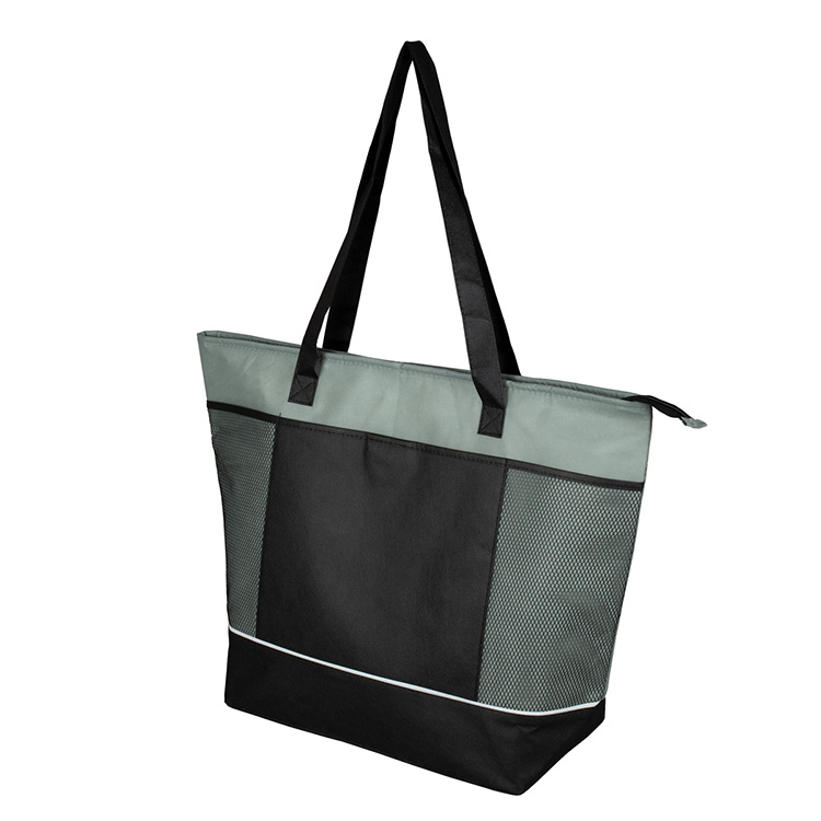22"W x 16"H x 7 ½"Gusset - "FROST LINE" Super-Sized Insulated Zipper Cooler Tote 29