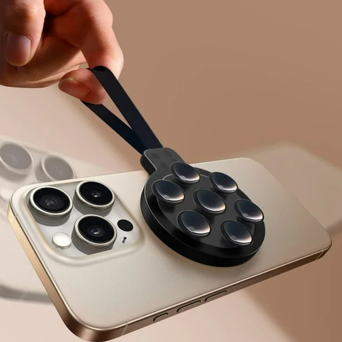 Suction Cup Phone Holder Stand W/ Foldable Support Design 5