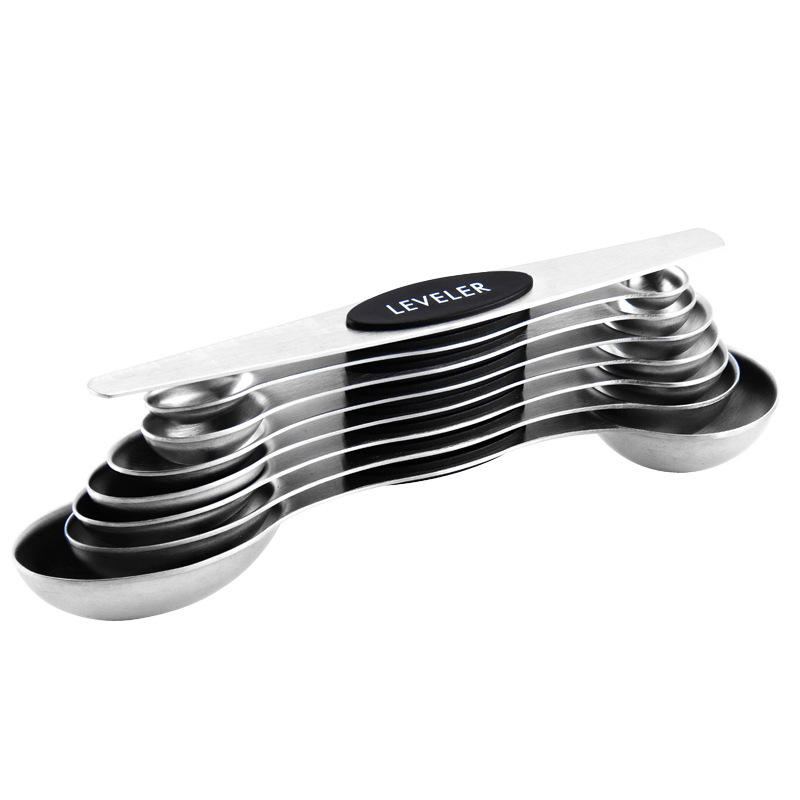 Stainless Steel Magnetic Measuring Spoons Set 8