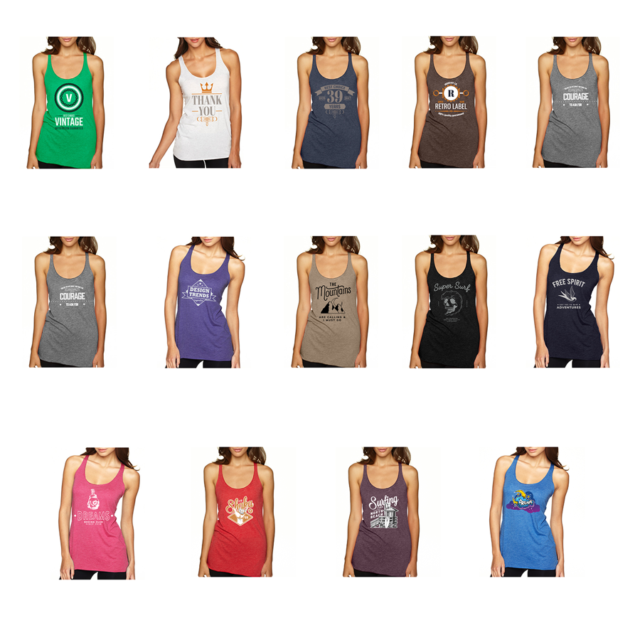Next Level Tri-Blend Fashion Racerback Tank 4.3 oz 2