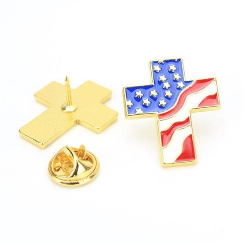 Metal Cross Lapel Pin Badges for Christian 4