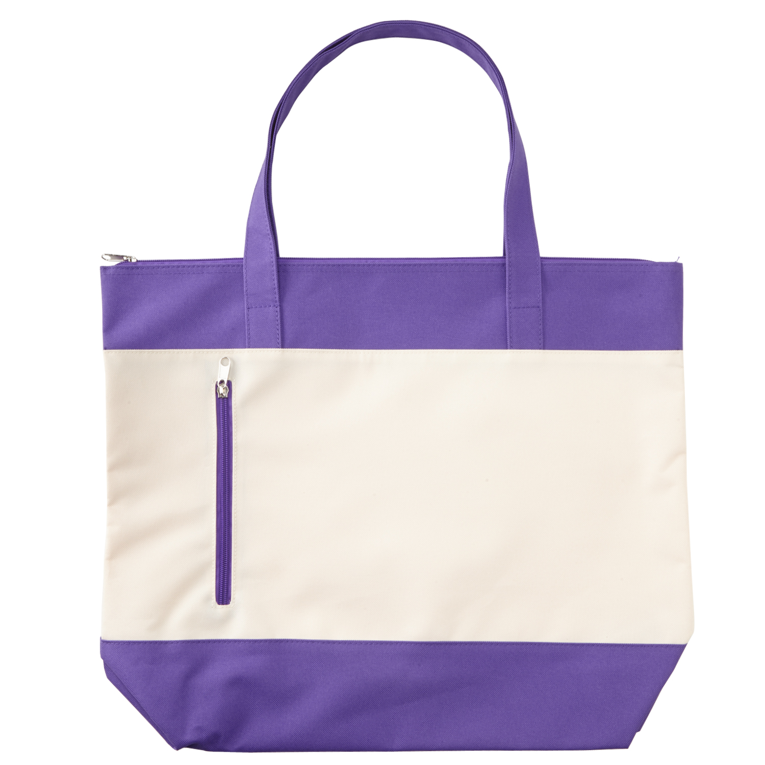 Polyester Zipper Beach Tote Bag, custom tote bag with logo imprint 6
