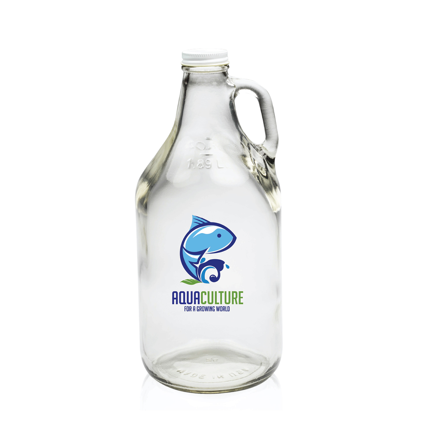 64 oz. Clear Glass Beer Growler (Full Color Imprint) 2