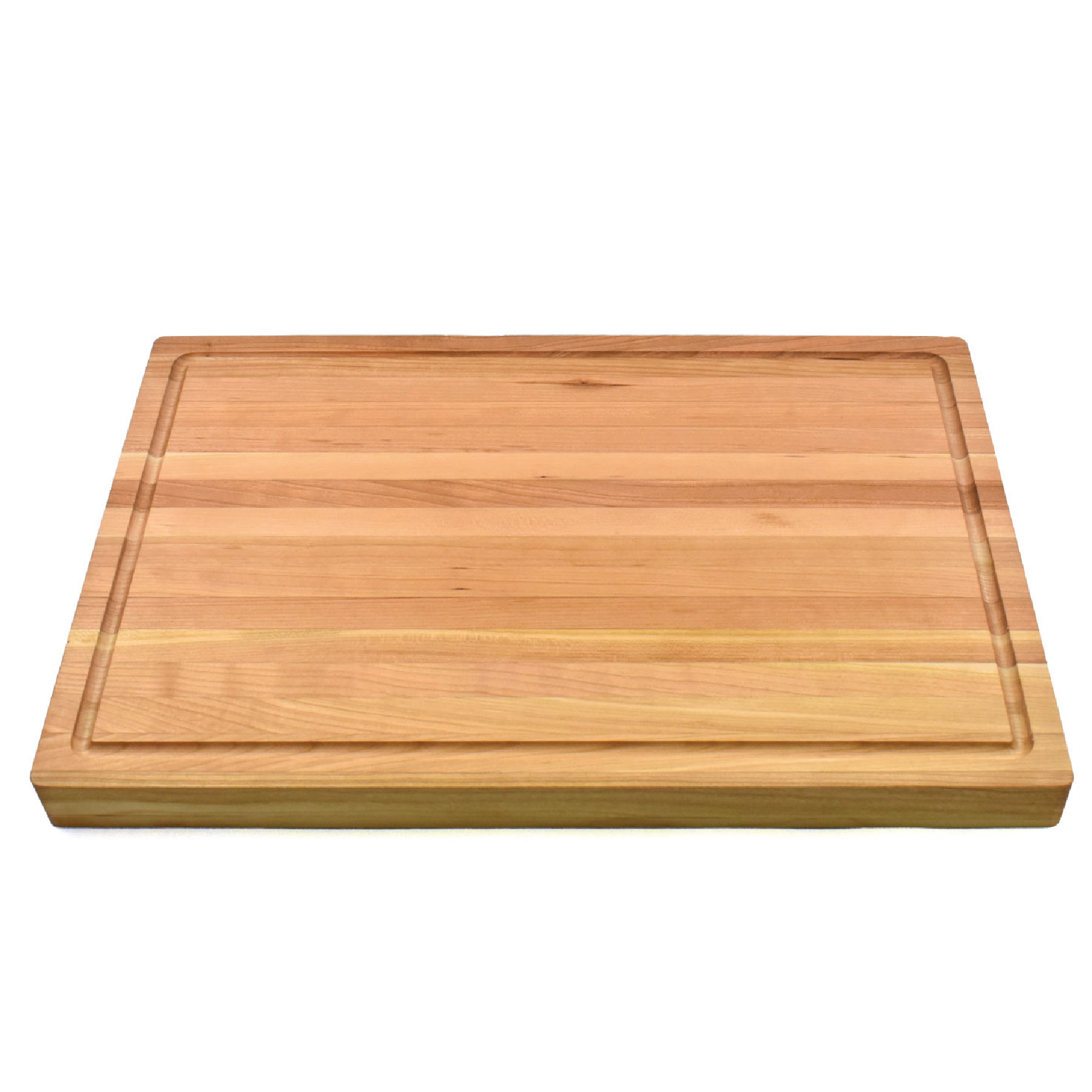12" x 18" x 1 1/4" Cherry Butcher Block with Juice Groove 7