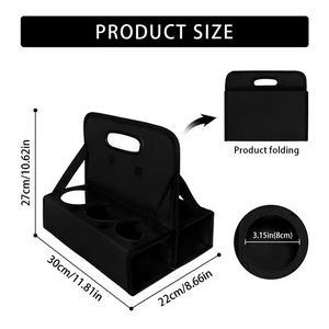 Portable 6 Cups Holder Organizer with Foldable Design 8