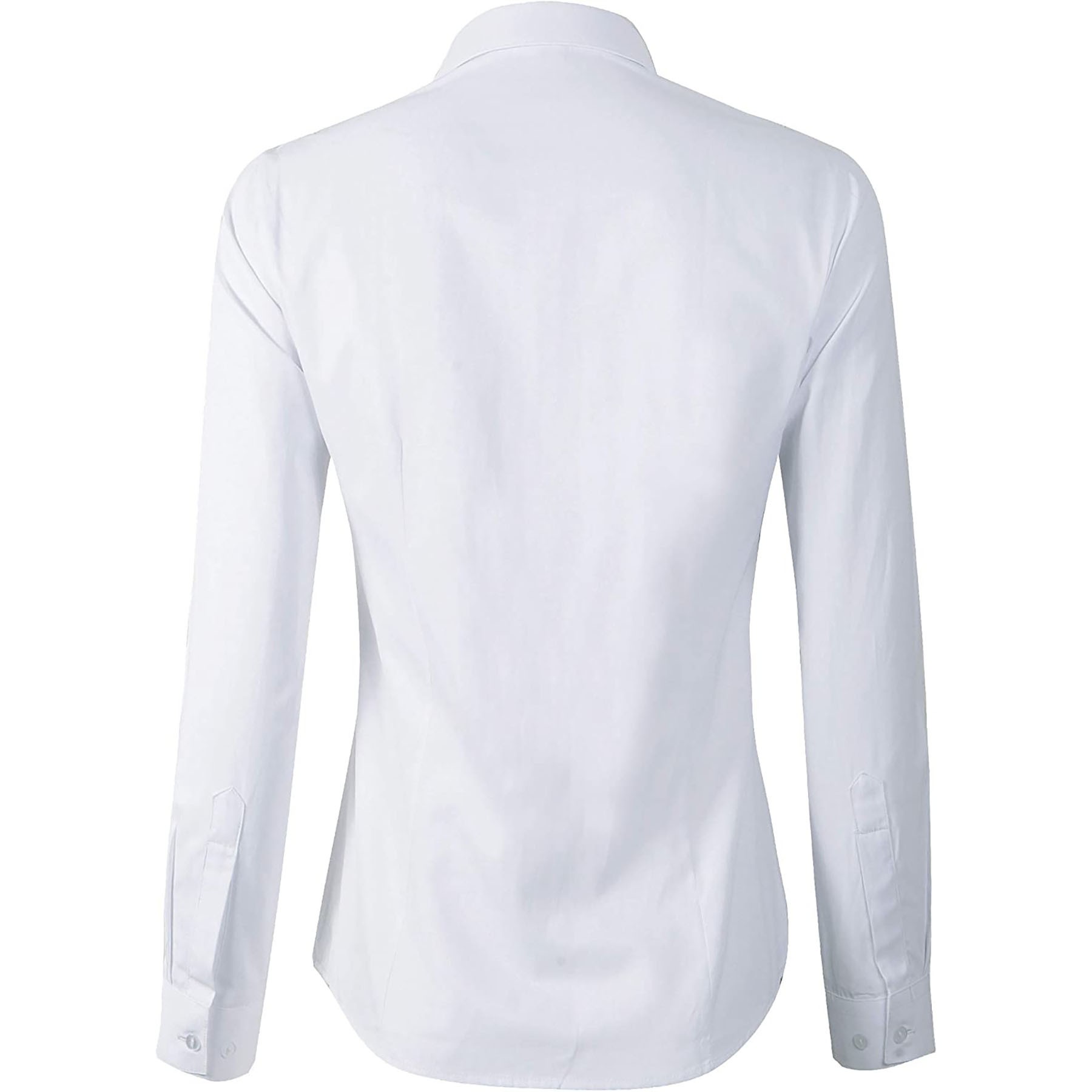 Women's Formal Overalls White Simple Shirt 3