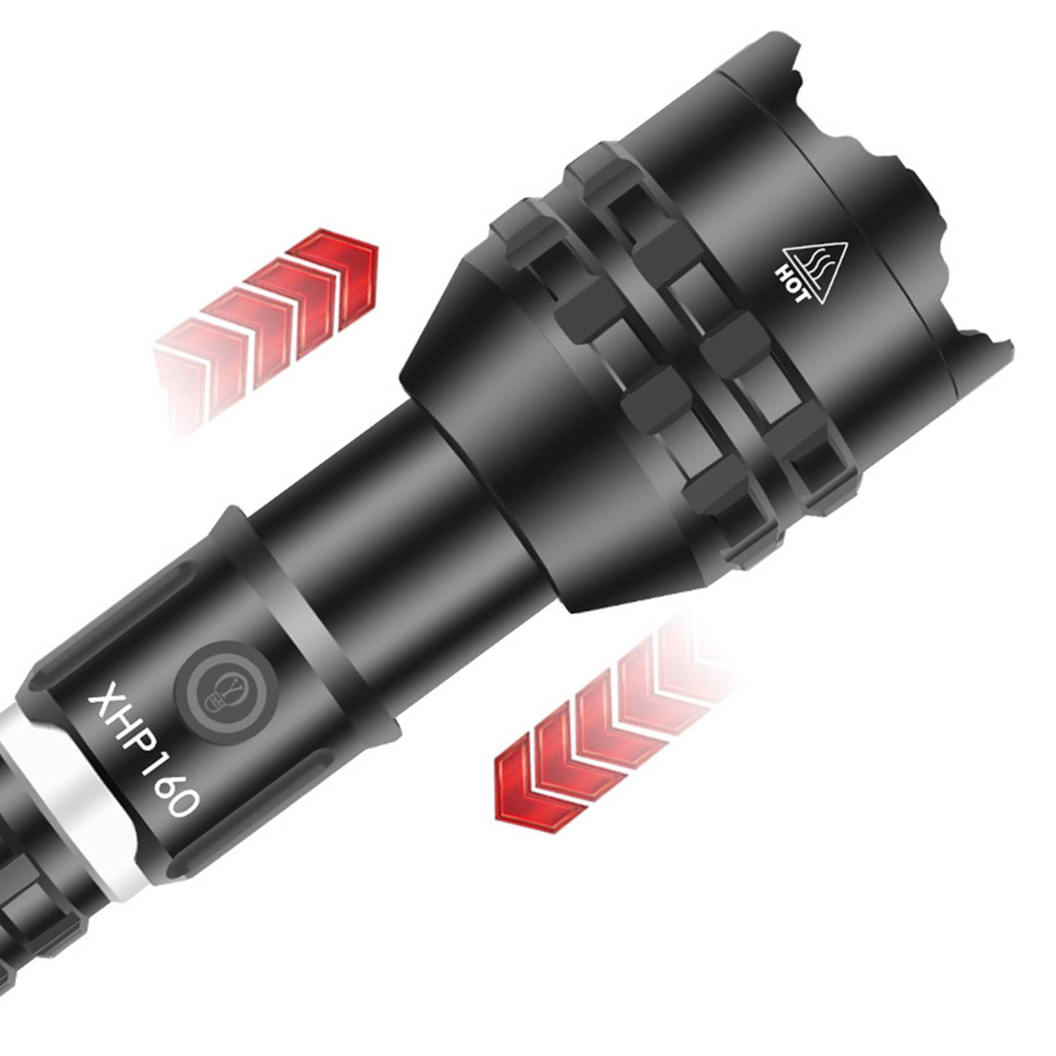 USB-C Rechargeable Flashlight - Zoom Beam & Power Alert 3