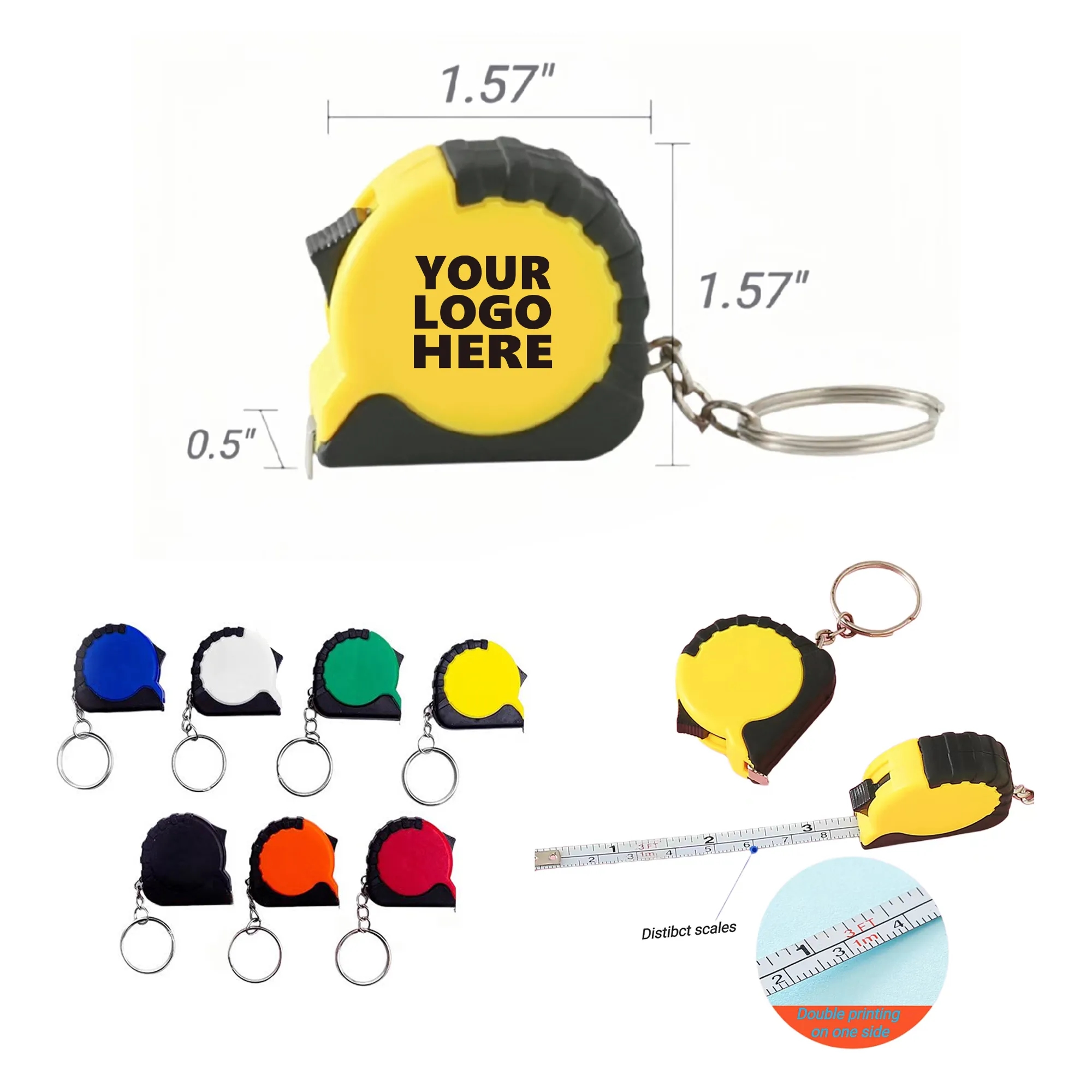 Mini Tape Measure Key chain 2