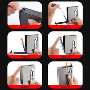 20 Sticks Cigarette Holder With Integrated X Lightning Lighter 7