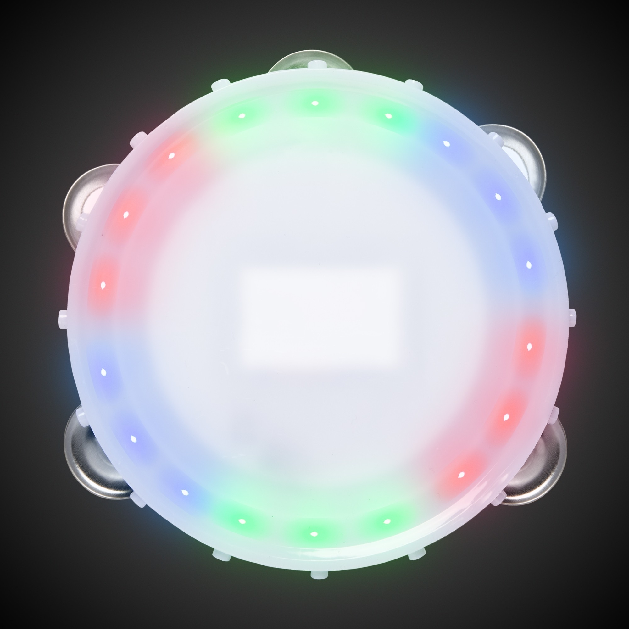 6" Light Up Glow Tambourine(Pad Print) 4