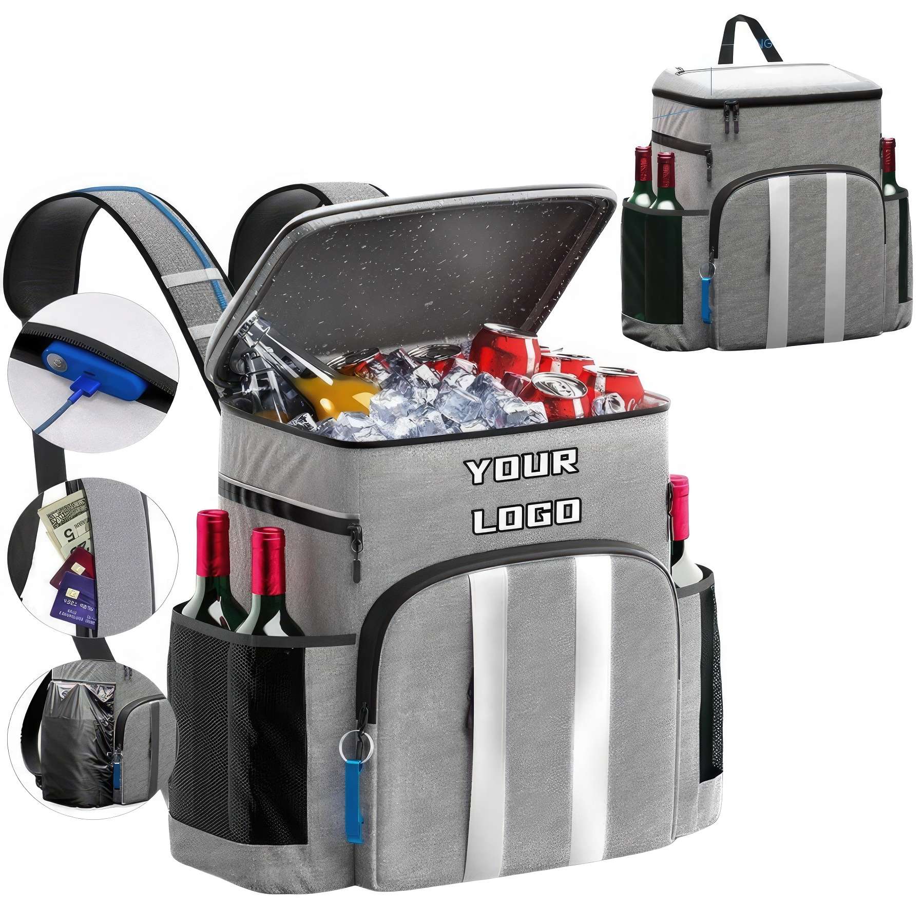 Leak Proof Insulated Backpack Cooler Bag 2
