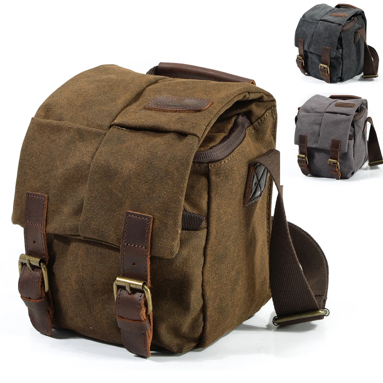 Vintage Canvas Camera Shoulder Messenger Sling Bag 3